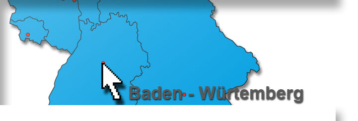 Kartenausschnitt von Baden - Würtemberg