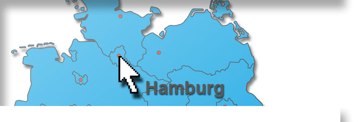 Kartenausschnitt von Hamburg