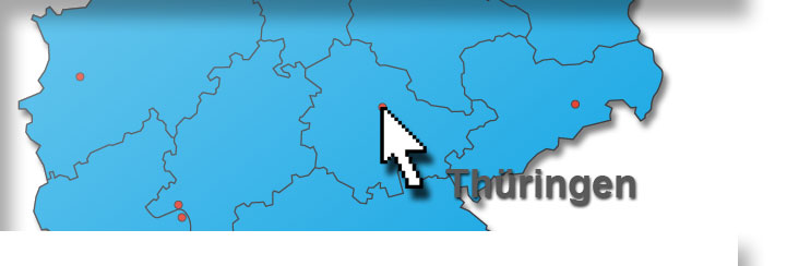 Kartenausschnitt von Thüringen